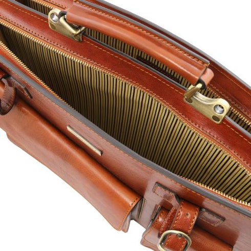 Venezia - Leather briefcase 2 compartments